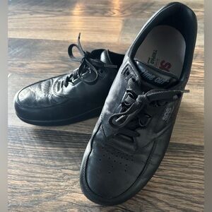 SAS Time Out Men Size 8 Black Tripad Comfort Orthopedic Walking Sneakers Leather